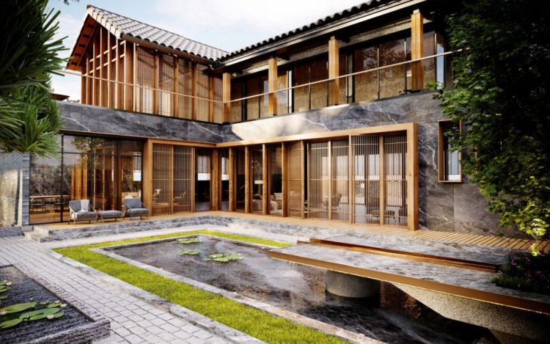 b8448 แบบบ้านสองชั้นร่วมสมัยสไตล์ญี่ปุ่น zen japan contemporary house