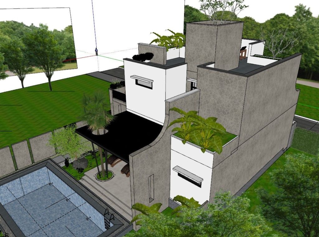 m5995 แบบบ้านสองชั้นโมเดิร์นทรอปิคอล two story tropical modern house 4