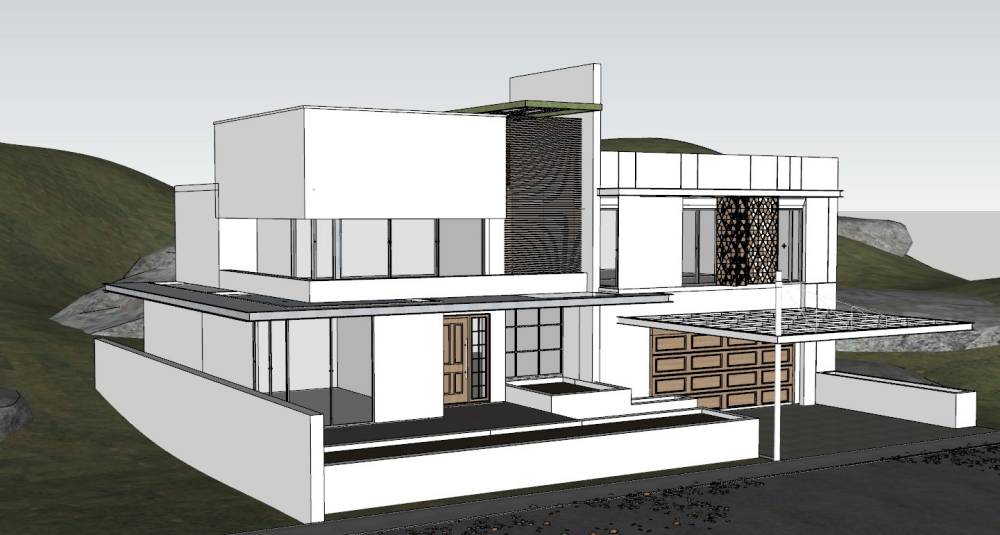 m5183 แบบบ้านสองชั้นสไตล์โมเดิร์นพร้อมโรงจอดรถในบ้าน 9