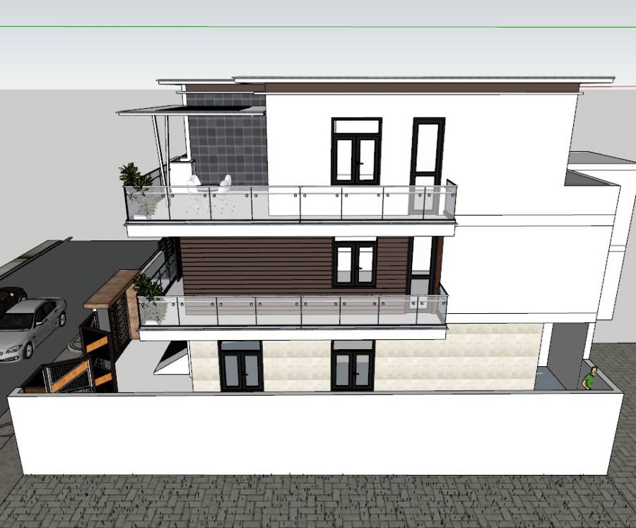 mth6190 แบบบ้านสามชั้นสไตล์โมเดิร์นทาวน์โฮม 6